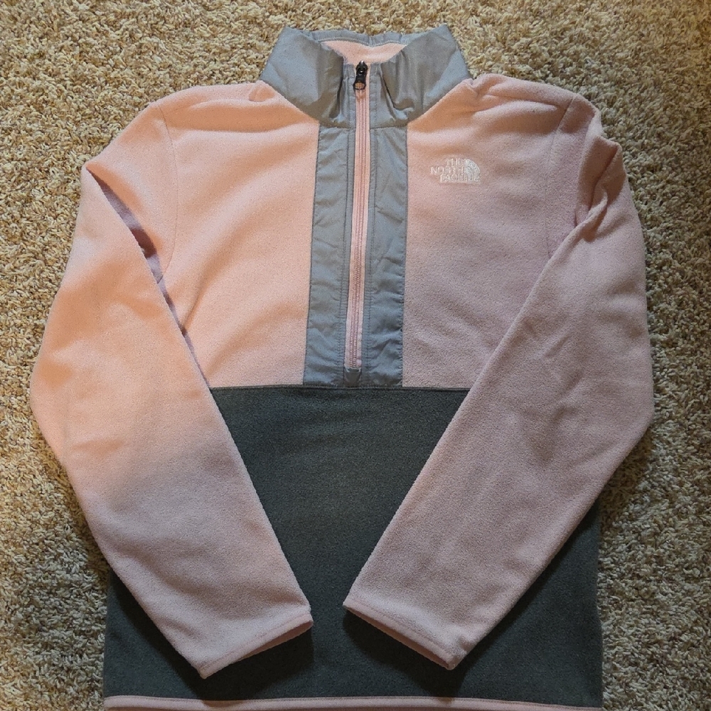 The North Face Pink and Gray Kids Fleece